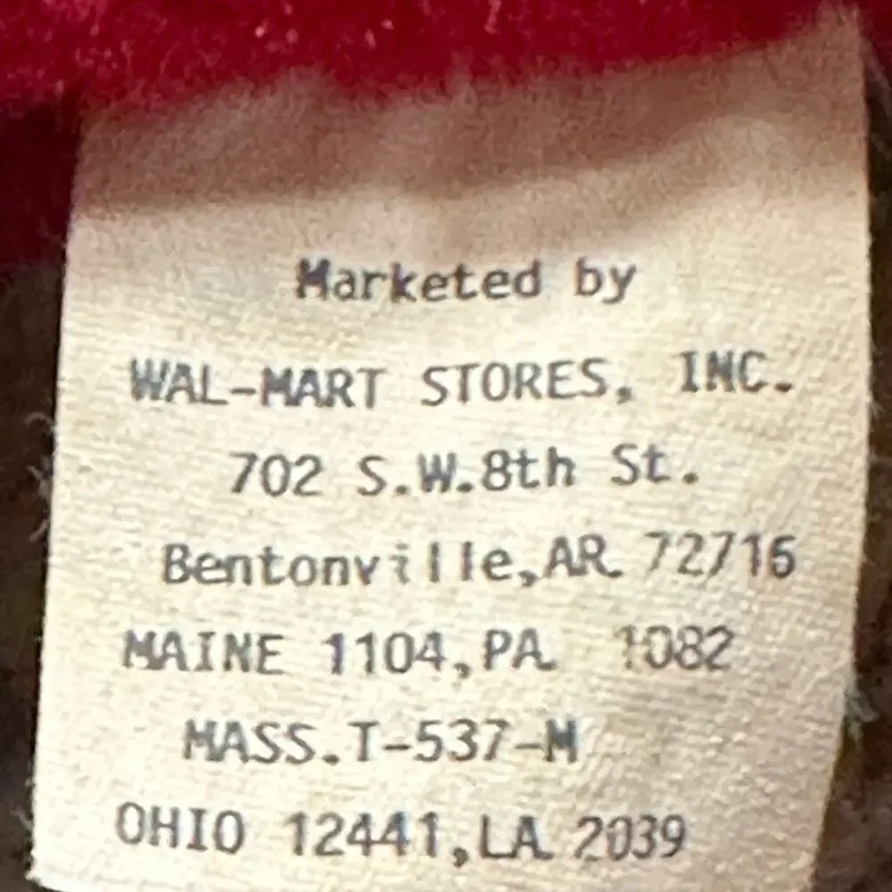 Vintage Santa Clause Christmas Stocking with Front Pocket W/Hanging Loop